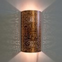 Filigrain wall lamp copper